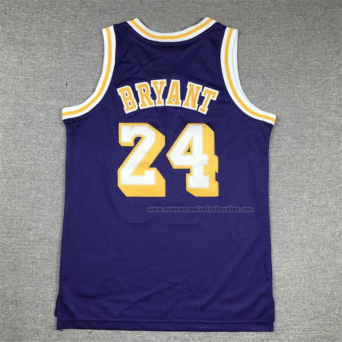 Camiseta Nino Los Angeles Lakers Kobe Bryant NO 24 Mitchell & Ness 2007-08 Violeta